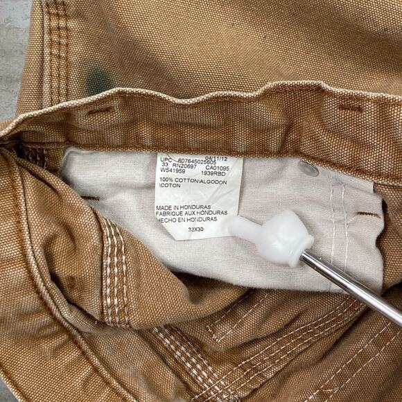 Vintage Dickies Carpenter Pants Tan Canvas Baggy Wide Leg Fit Dungarees 90s - Picture 4 of 15